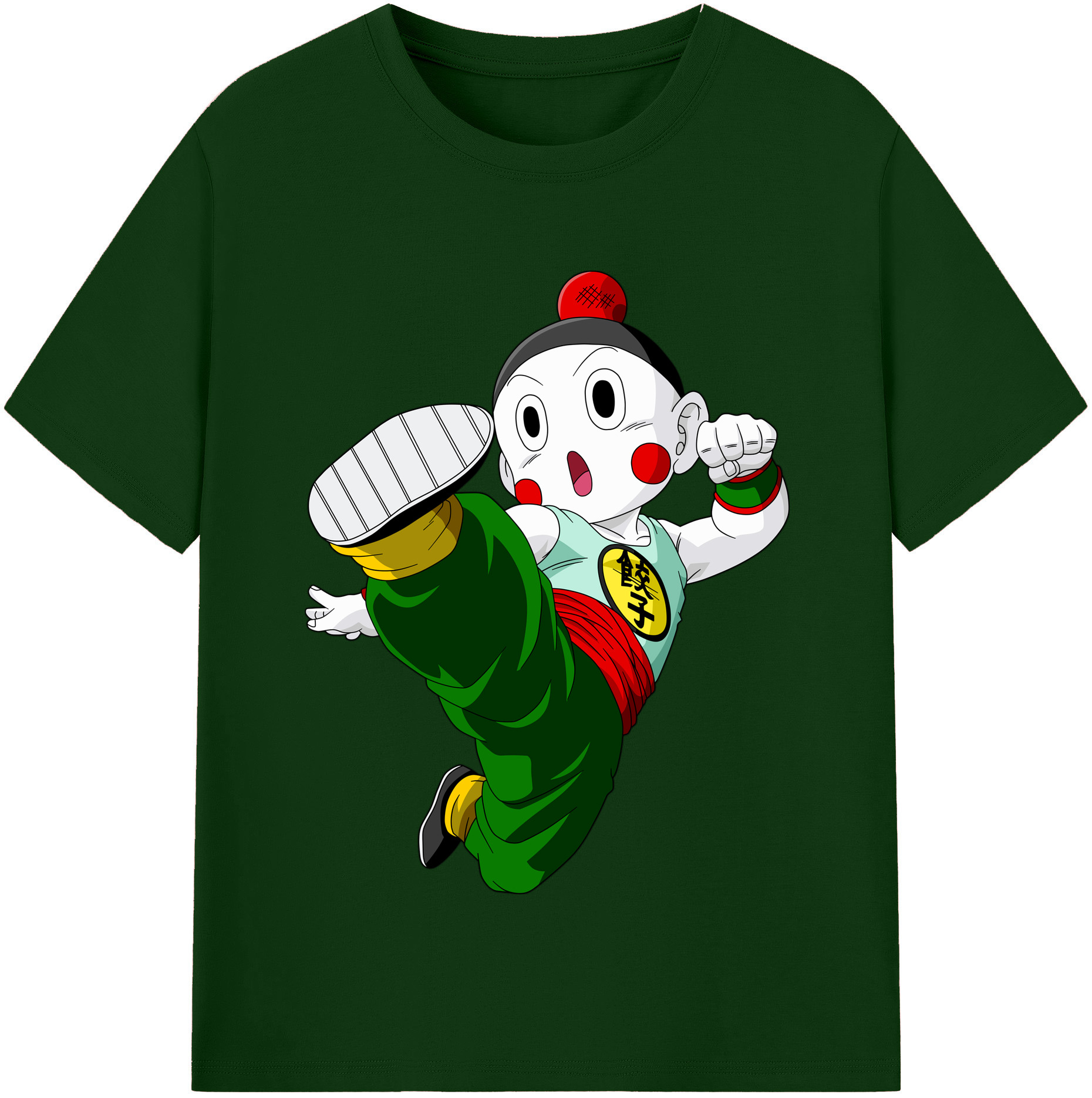 （画像用） ドラゴンボール 餃子（チャオズ）DRAGON BALL Chaoz 綿100％半袖Tシャツ（フロントプリント）